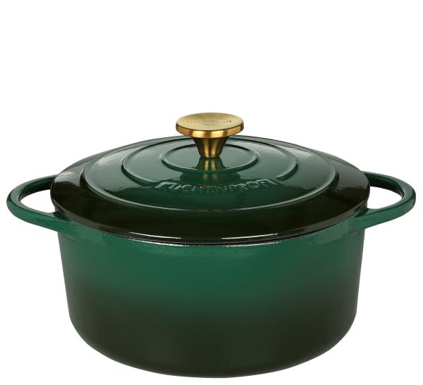 Provence - Guss - Bratentopf rund racing green